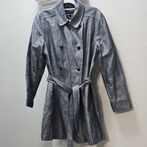 EXPRESS Women's Navy Blue Double-Breasted Coat. NWOT